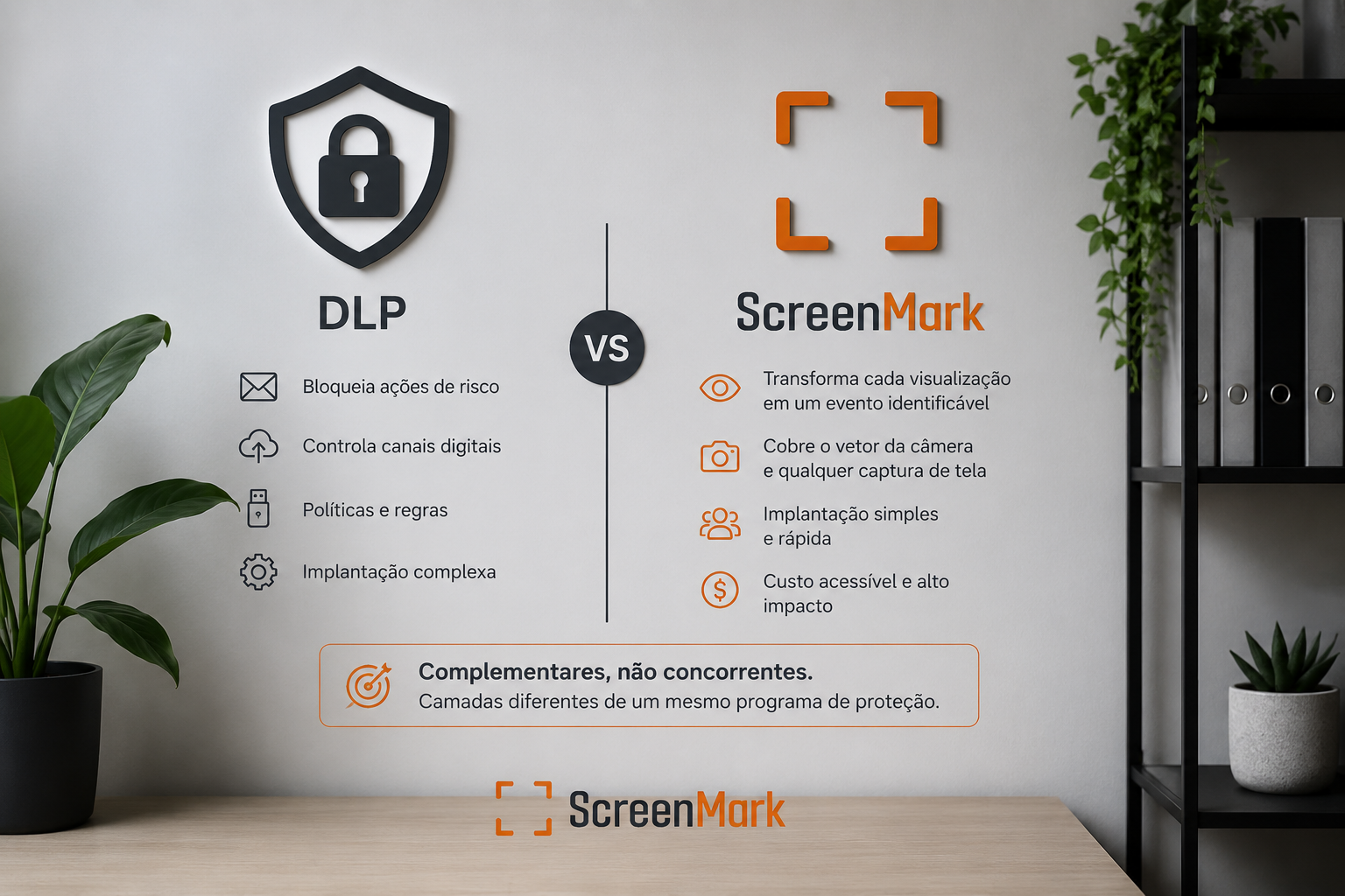 ScreenMark vs DLP: quando cada um faz sentido